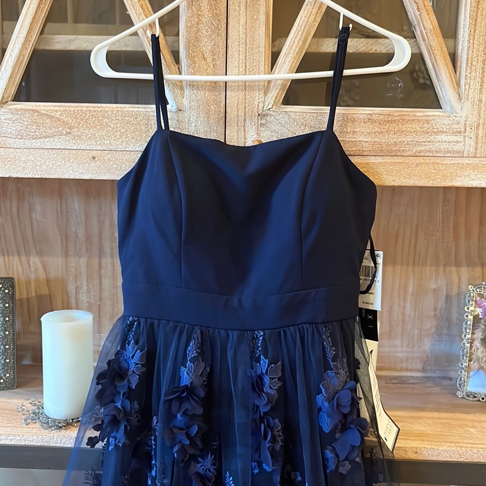 Floral Navy Gown